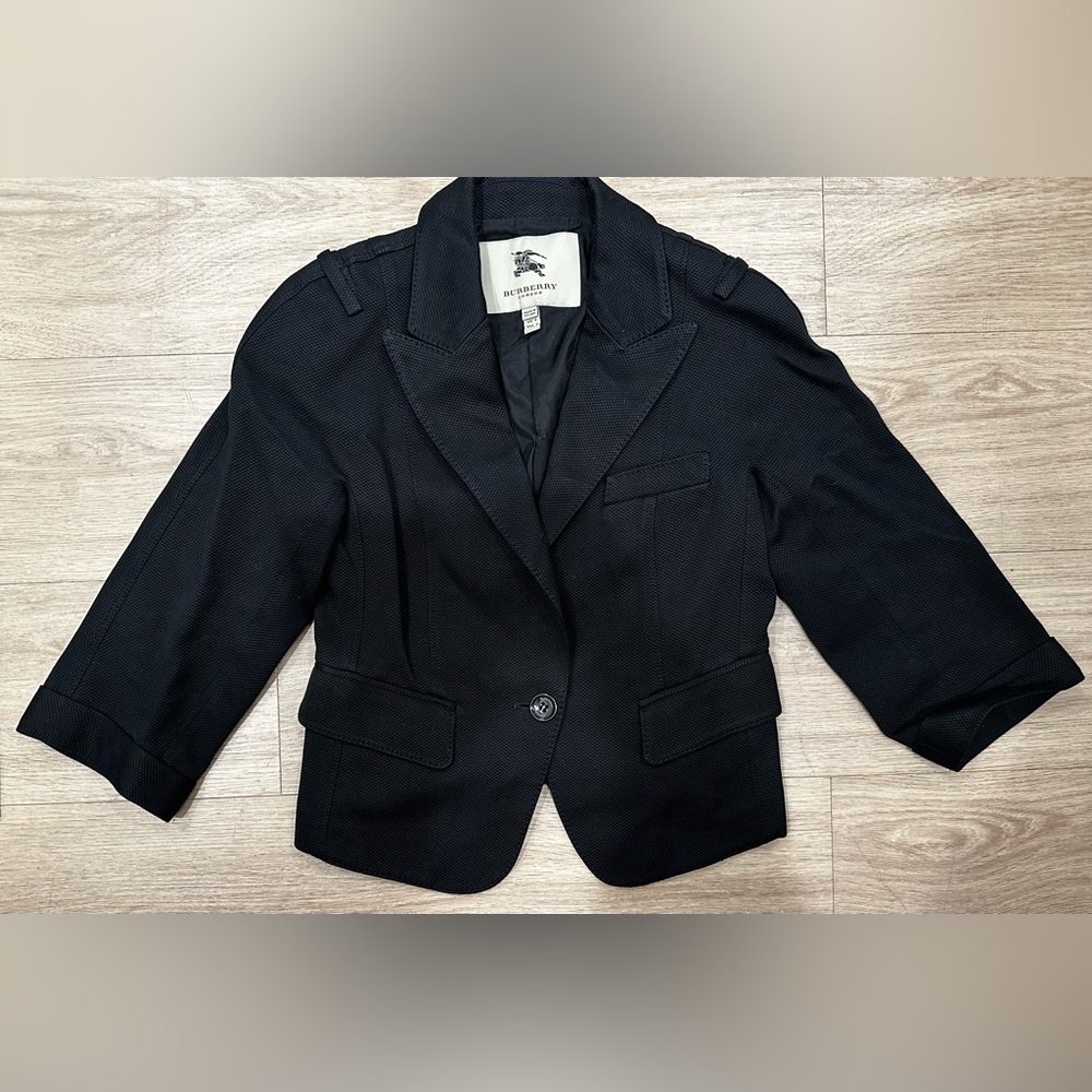Gorgeous black Burberry Suit single-breasted Jacket, US 4 / UK 6